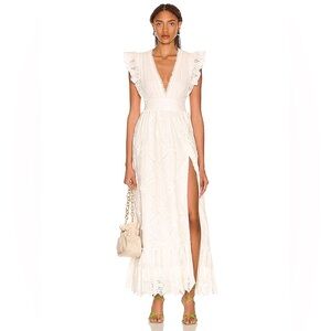 HEMANT & NANDITA White Maxi Dress